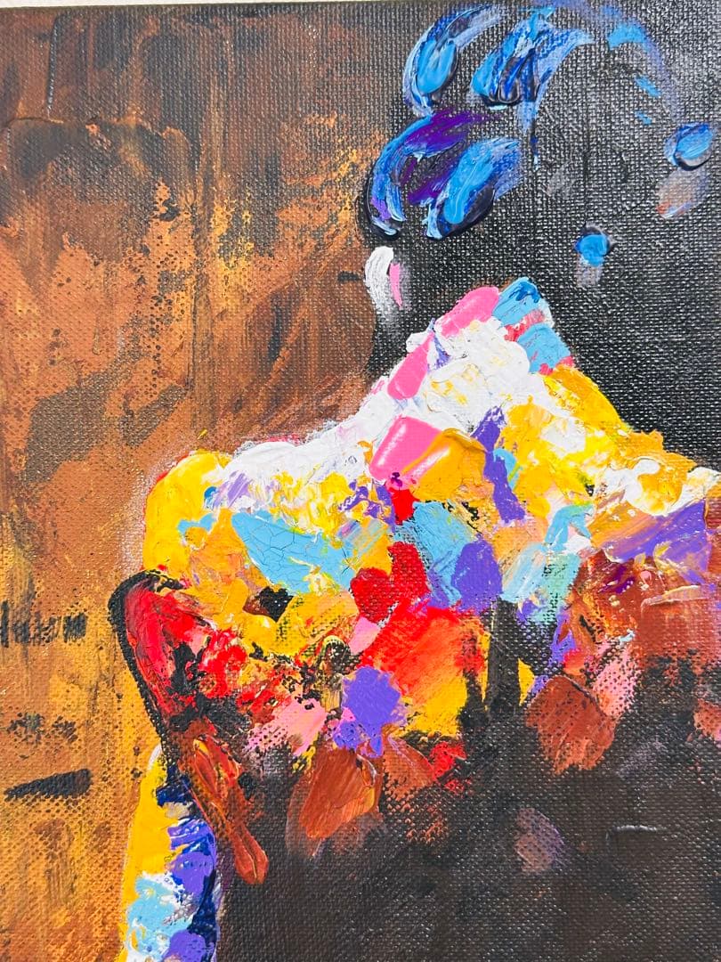 抽象画 女性物の後ろ姿