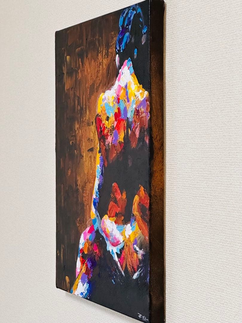 抽象画 女性物の後ろ姿