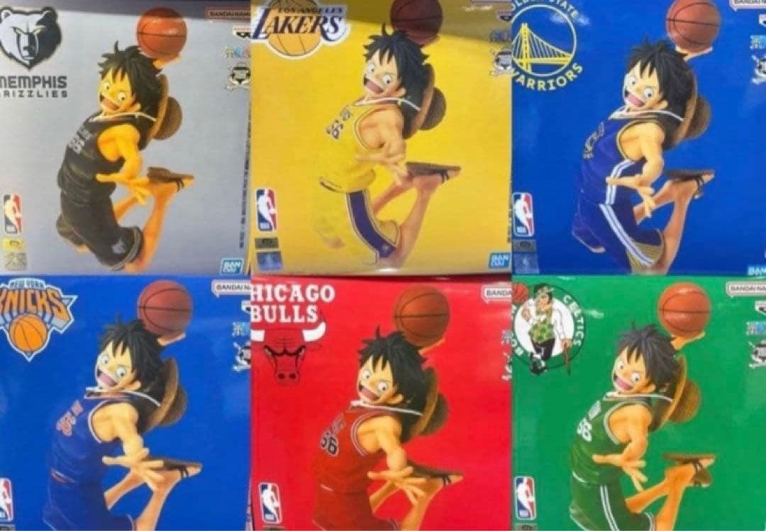 最安値】NBA ルフィ ワンピースベースショップ 6体セット - メルカリ