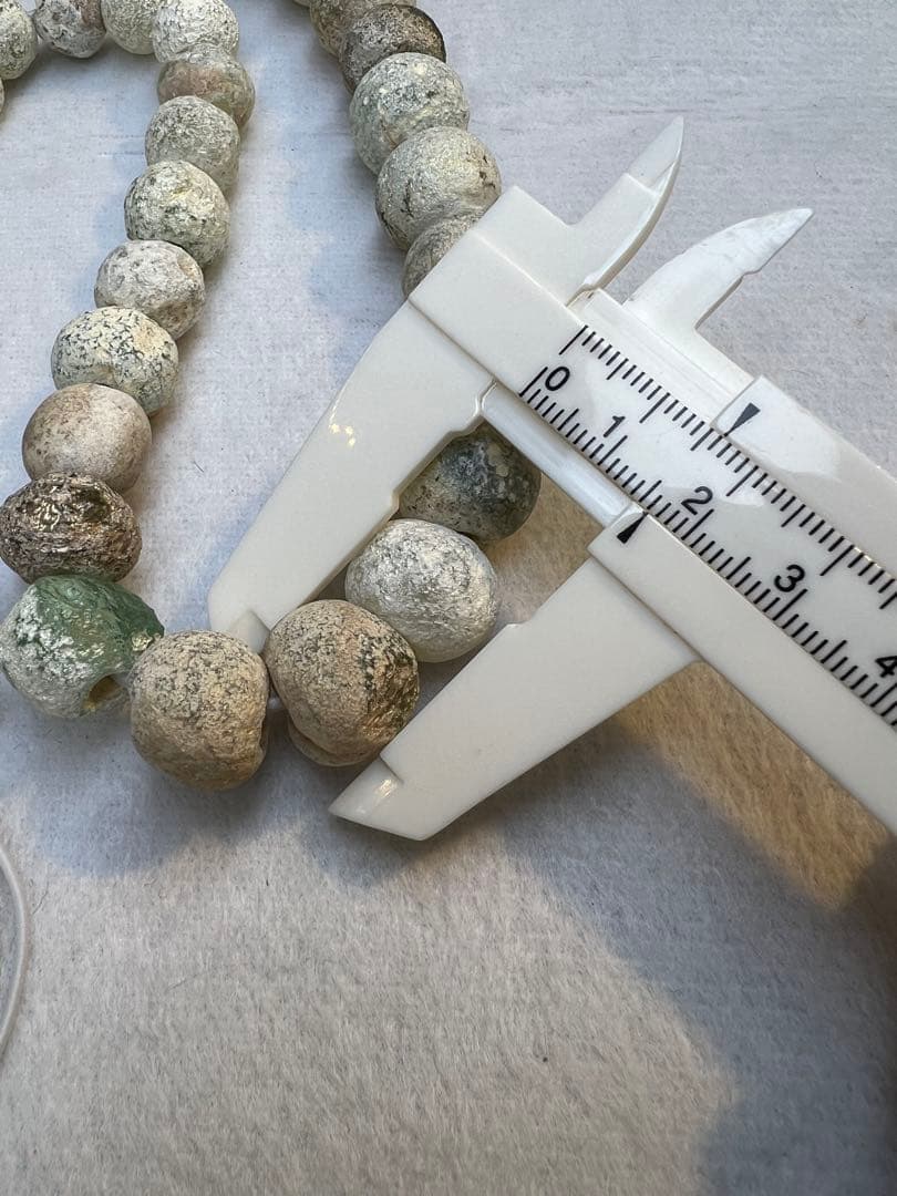 銀化ガラス／オリジナルローマンガラスネックレス