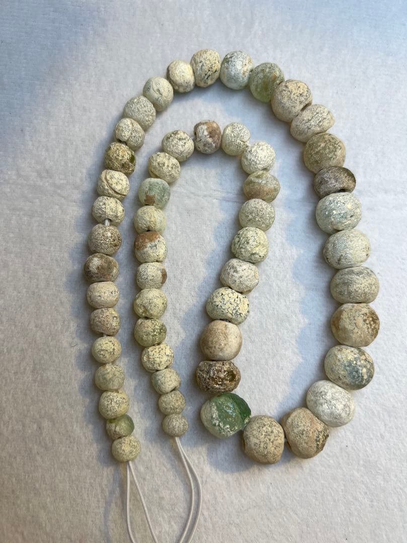 銀化ガラス／オリジナルローマンガラスネックレス