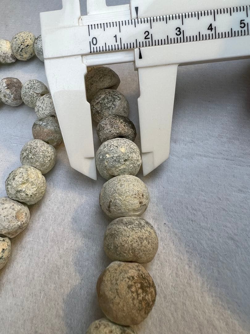 銀化ガラス／オリジナルローマンガラスネックレス