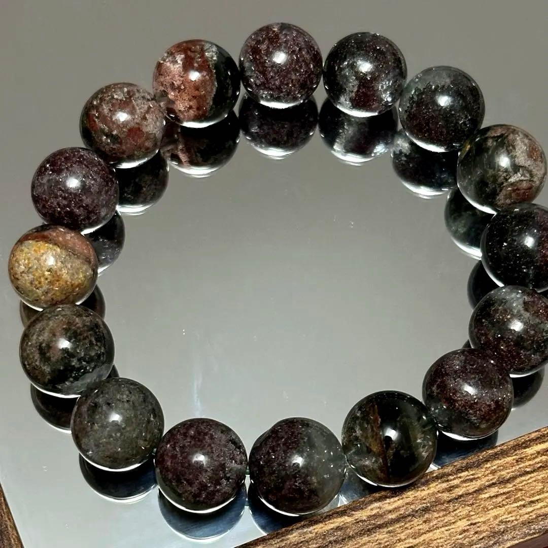 破格【超高品質】ガーデンクォーツ 大玉 13.5mm 天然石 ブレスレット