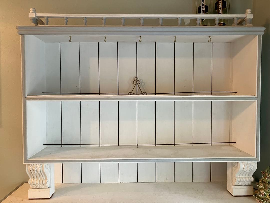 ハンドメイド 飾り棚 木製 ホワイト キャビネット　オープン シェルフ棚