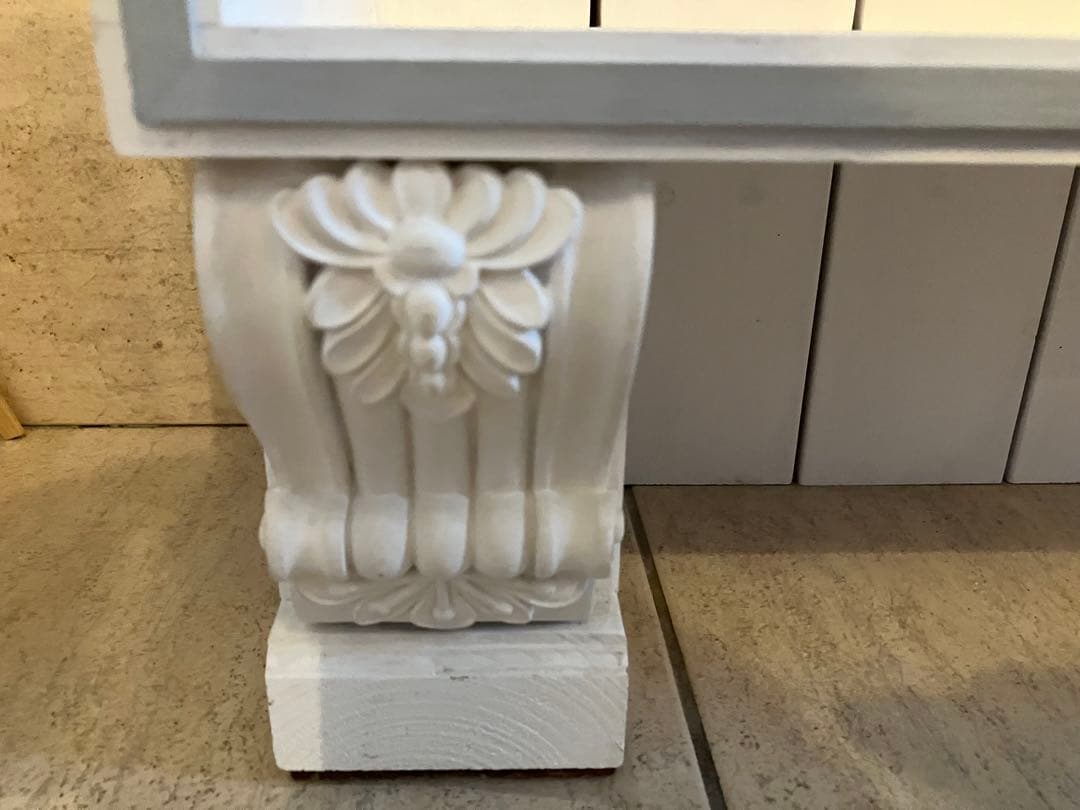 ハンドメイド 飾り棚 木製 ホワイト キャビネット　オープン シェルフ棚