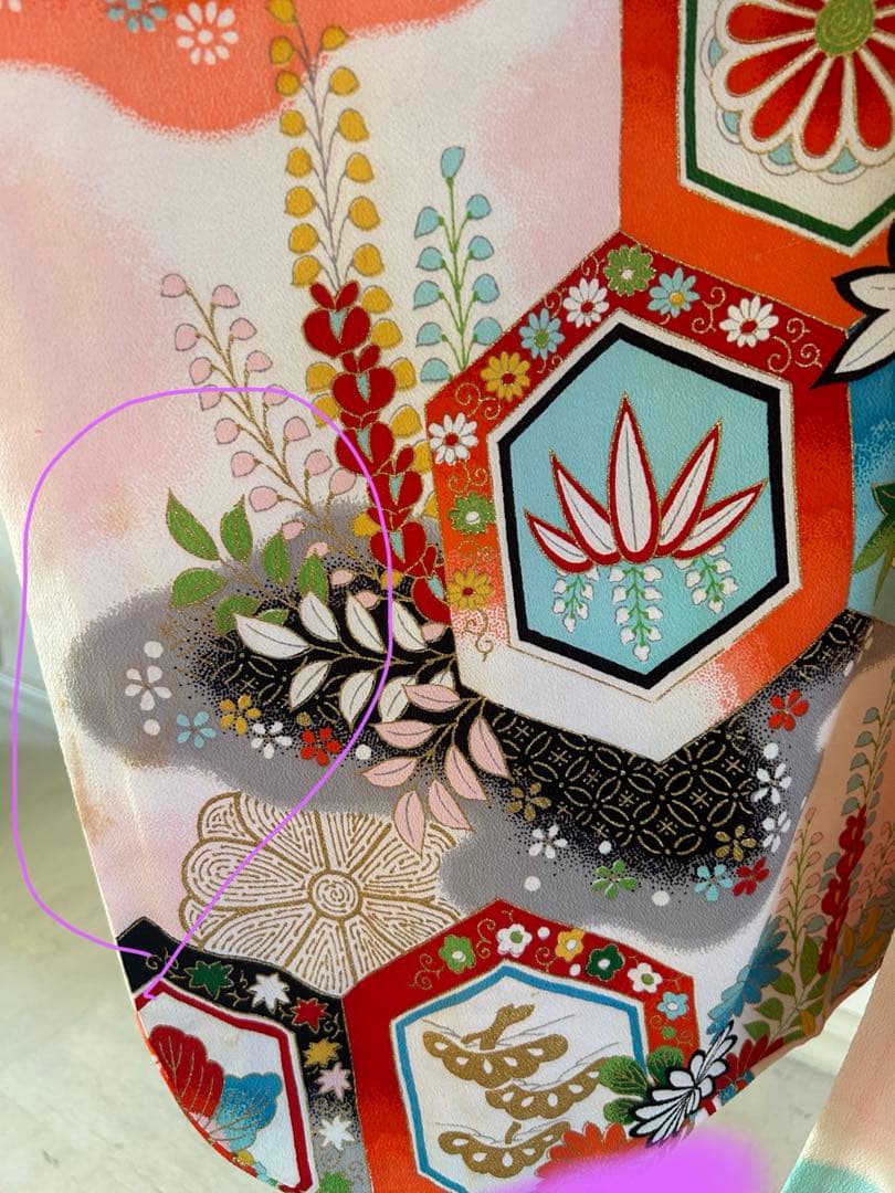 7歳　七五三　アンティーク着物、帯、帯揚げ、帯締め　しごきセット