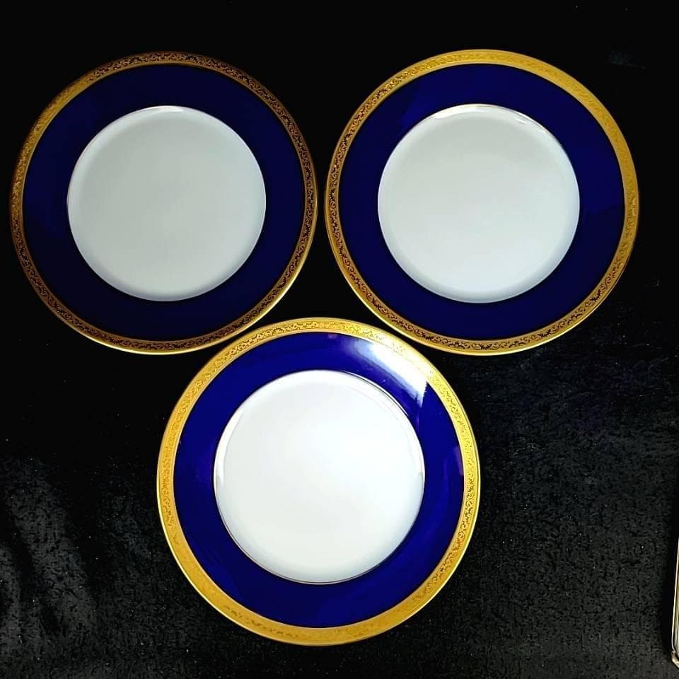 ♪美品♪レイノー　リモージュ　金彩　コバルトブルー　ディナープレート　6枚 7