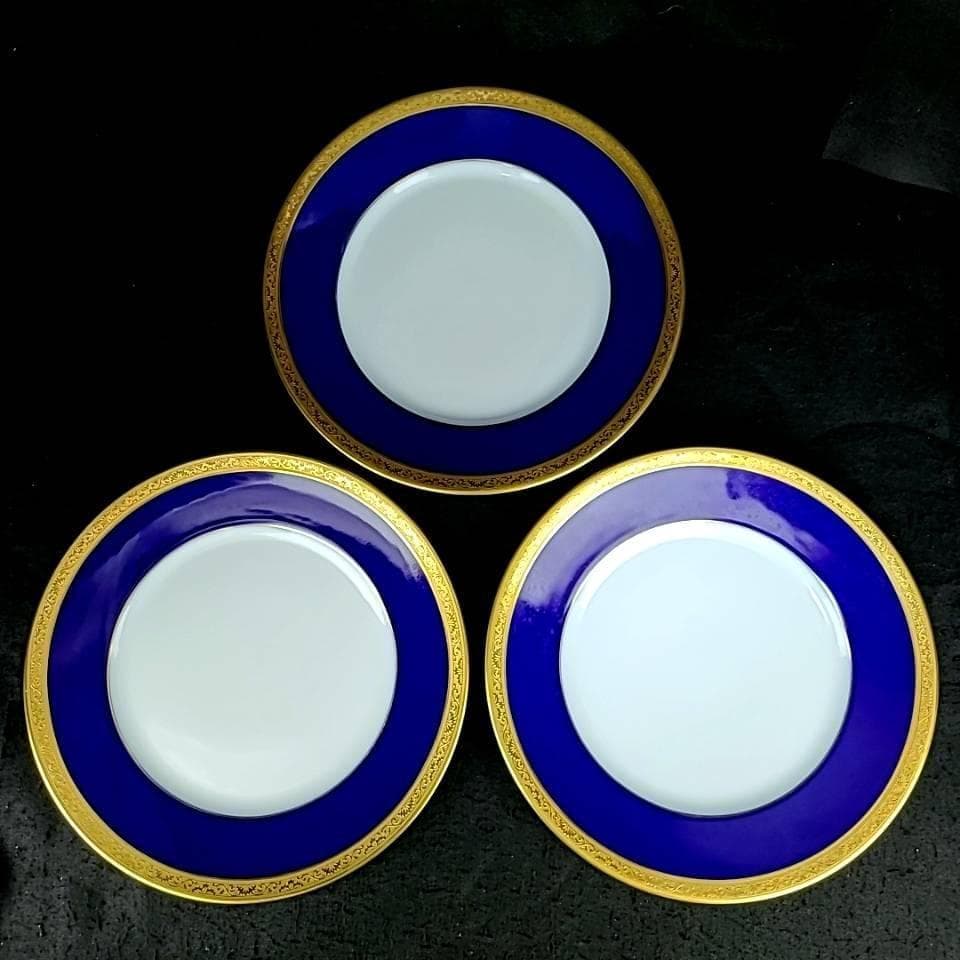 ♪美品♪レイノー　リモージュ　金彩　コバルトブルー　ディナープレート　6枚 7