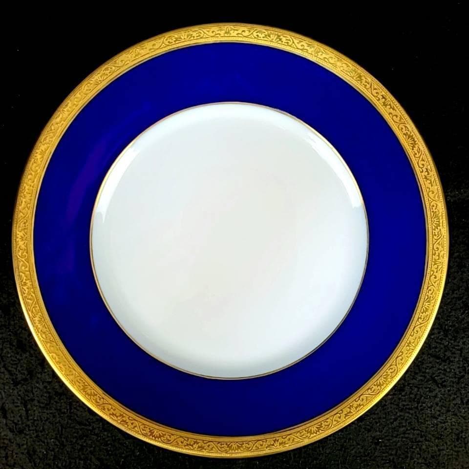 ♪美品♪レイノー　リモージュ　金彩　コバルトブルー　ディナープレート　6枚 7