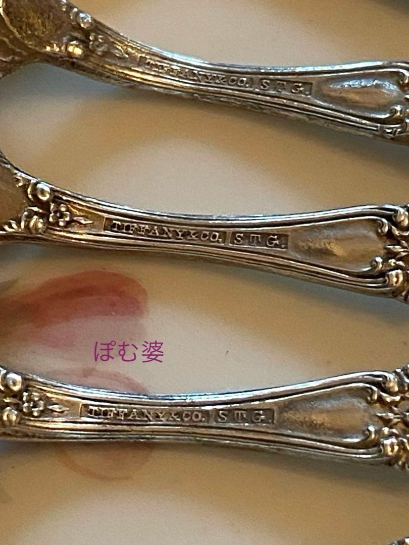 【Tiffany ティファニー】純銀 スターリングシルバー／ソルトスプーン５本