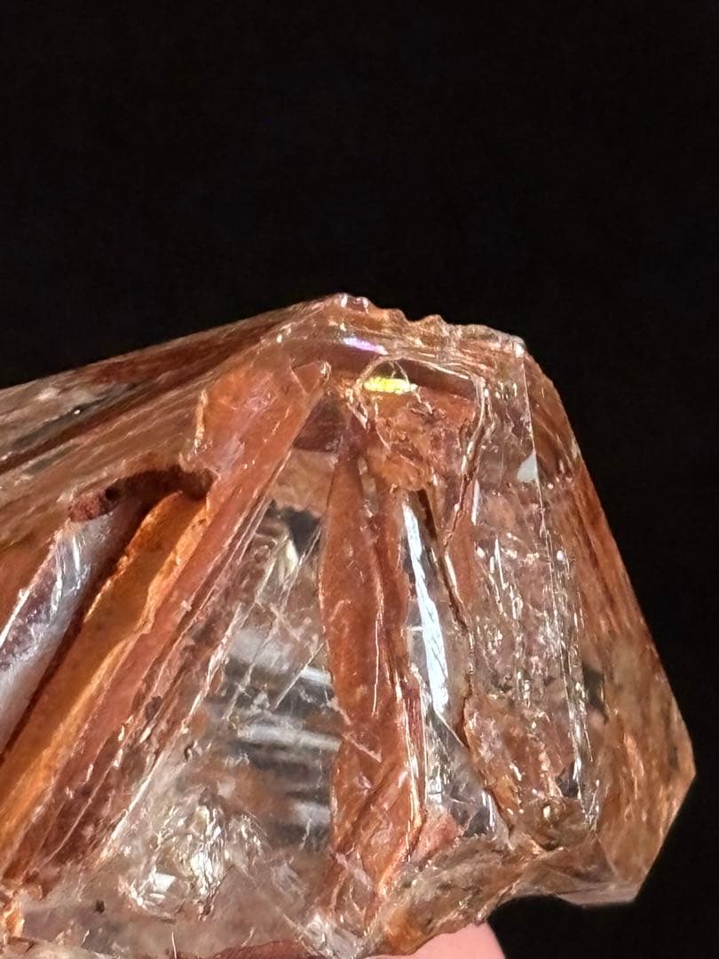 マダガスカル産　レッドクレイエレスチャル　68g ウィンドウクォーツ　高透明度