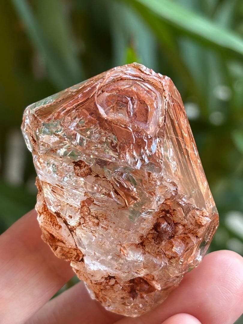 マダガスカル産　レッドクレイエレスチャル　68g ウィンドウクォーツ　高透明度