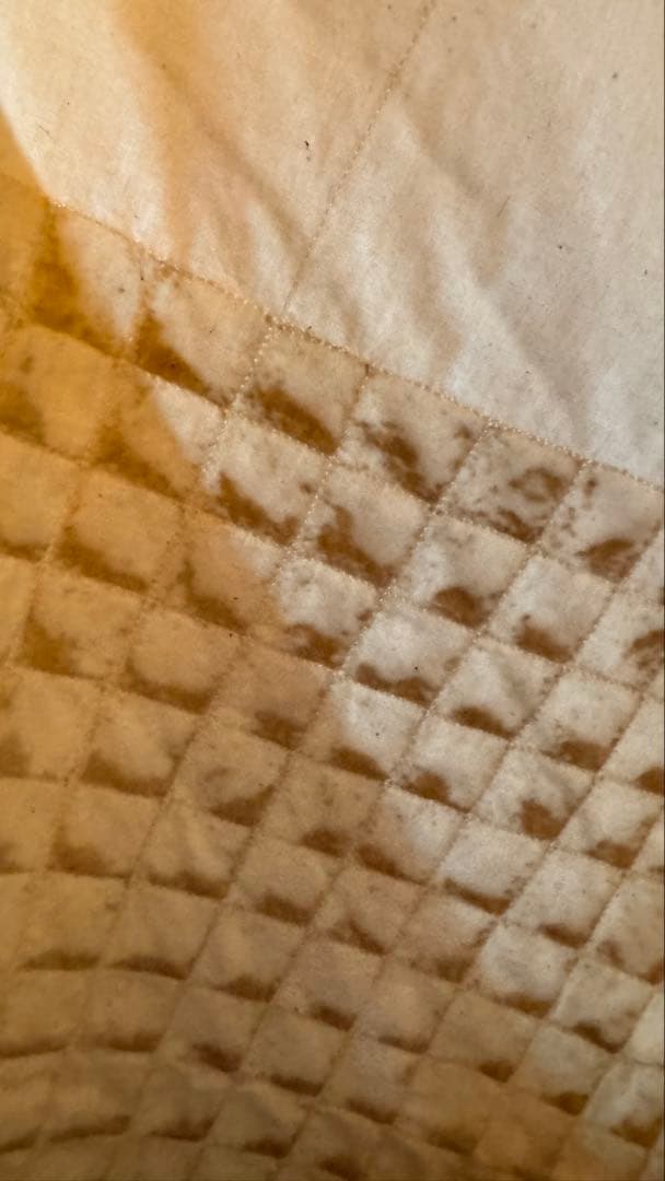 トルマリンシーツ クリーム色ぽい白本物3枚組ほぼ未使用シングル