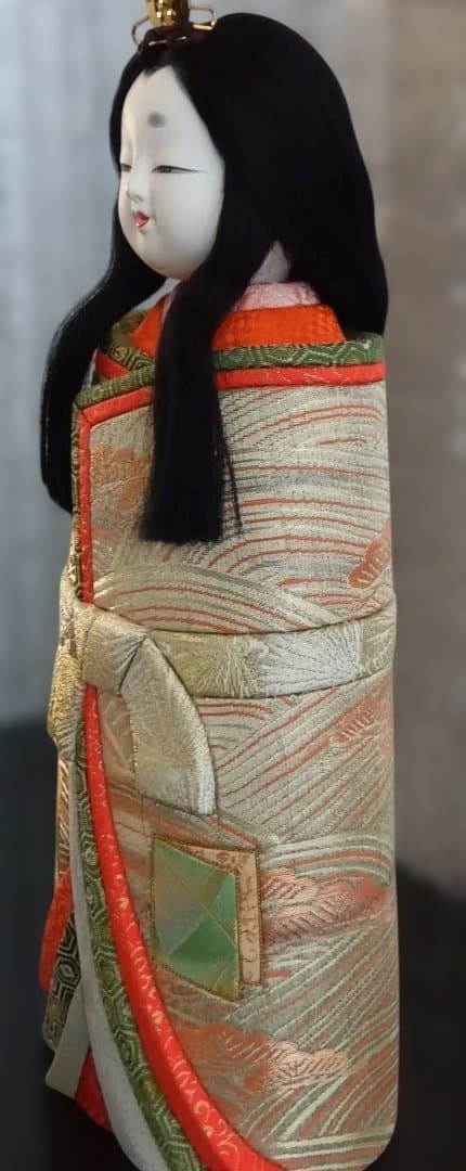 江戸木目込人形　雛人形　朱礼