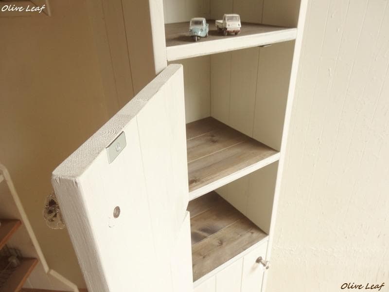 サイズデザインオーダー可！6段4扉スリムキャビネットシャビーエスプレッソ受注製作