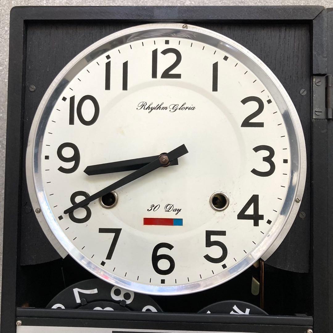 動作OK】木製 掛時計 ボンボン時計 ゼンマイ式 30DAY おしゃれ - メルカリ