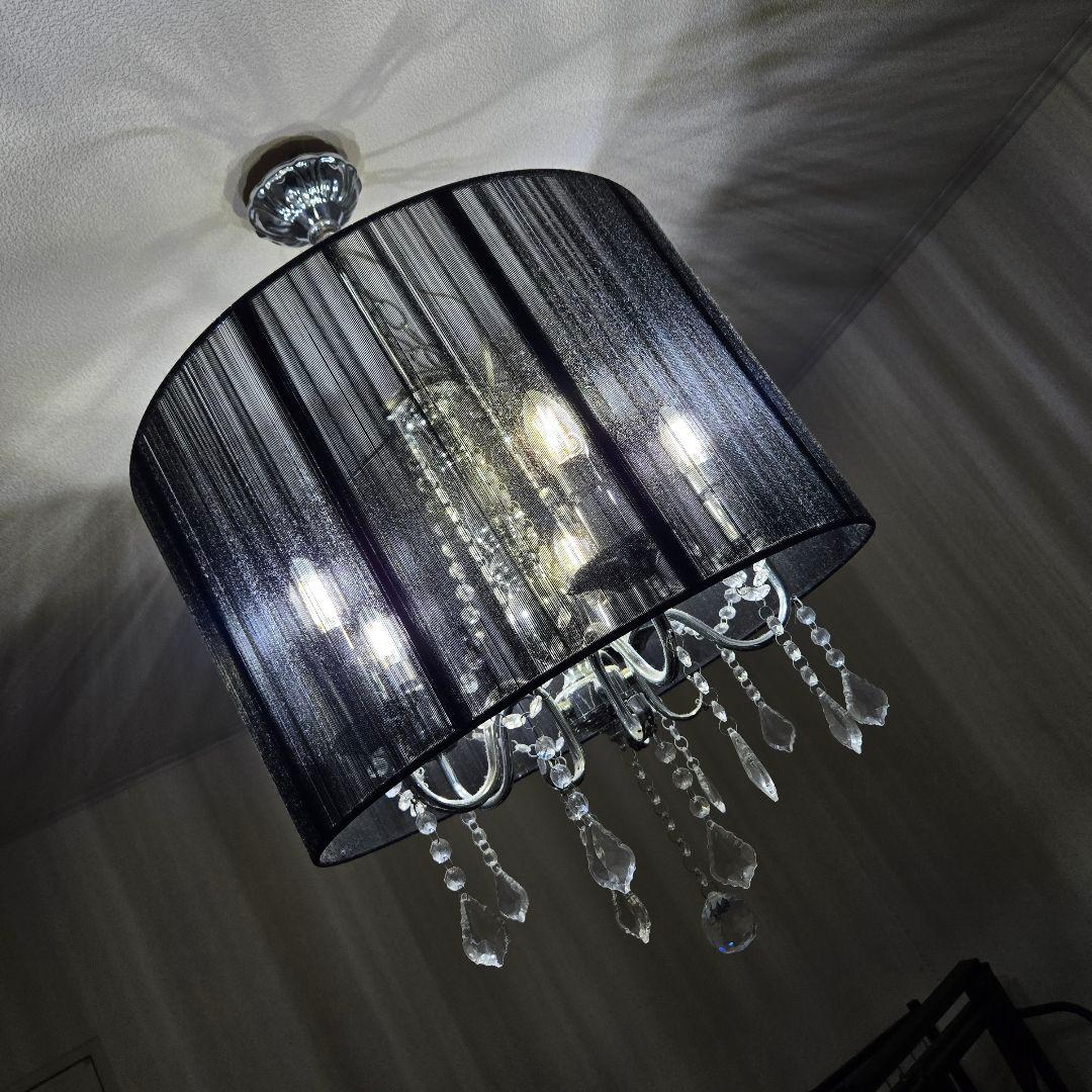 専用　豪華 シャンデリア シルバー ブラック カーテン付き