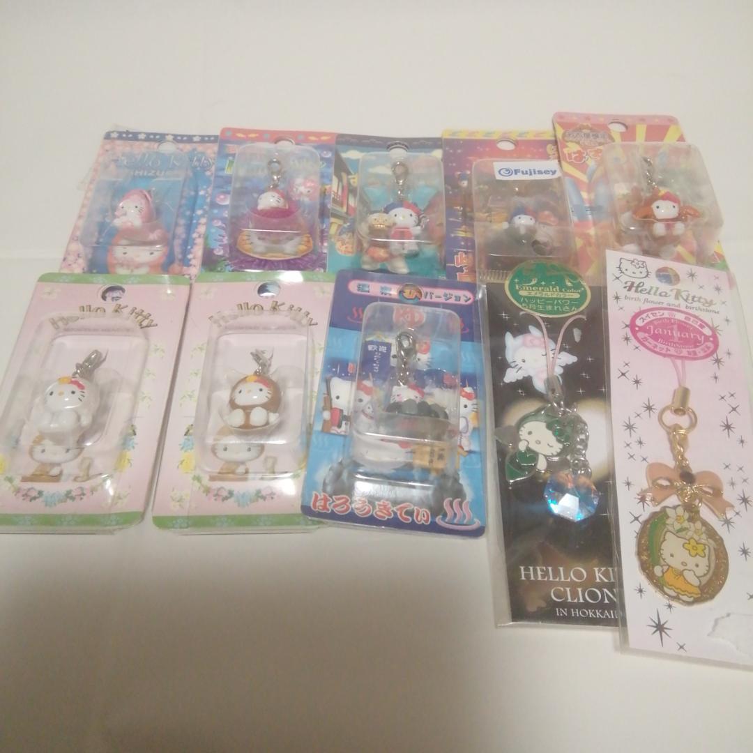 ご当地　ハローキティストラップセット　120個　(ウェディング、イチゴキティ他)