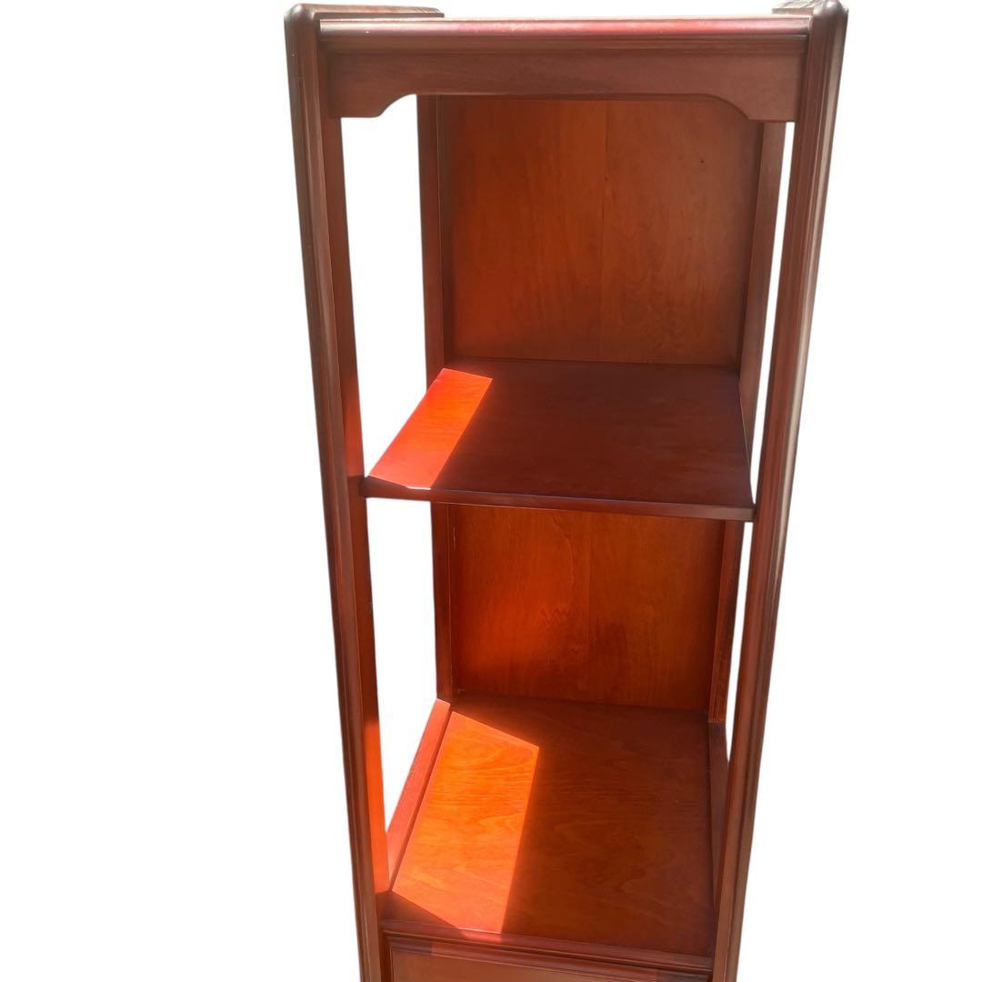 高級 無垢 四方棚 飾り棚 オープラック 収納家具 スリム棚　ヴィンテージ