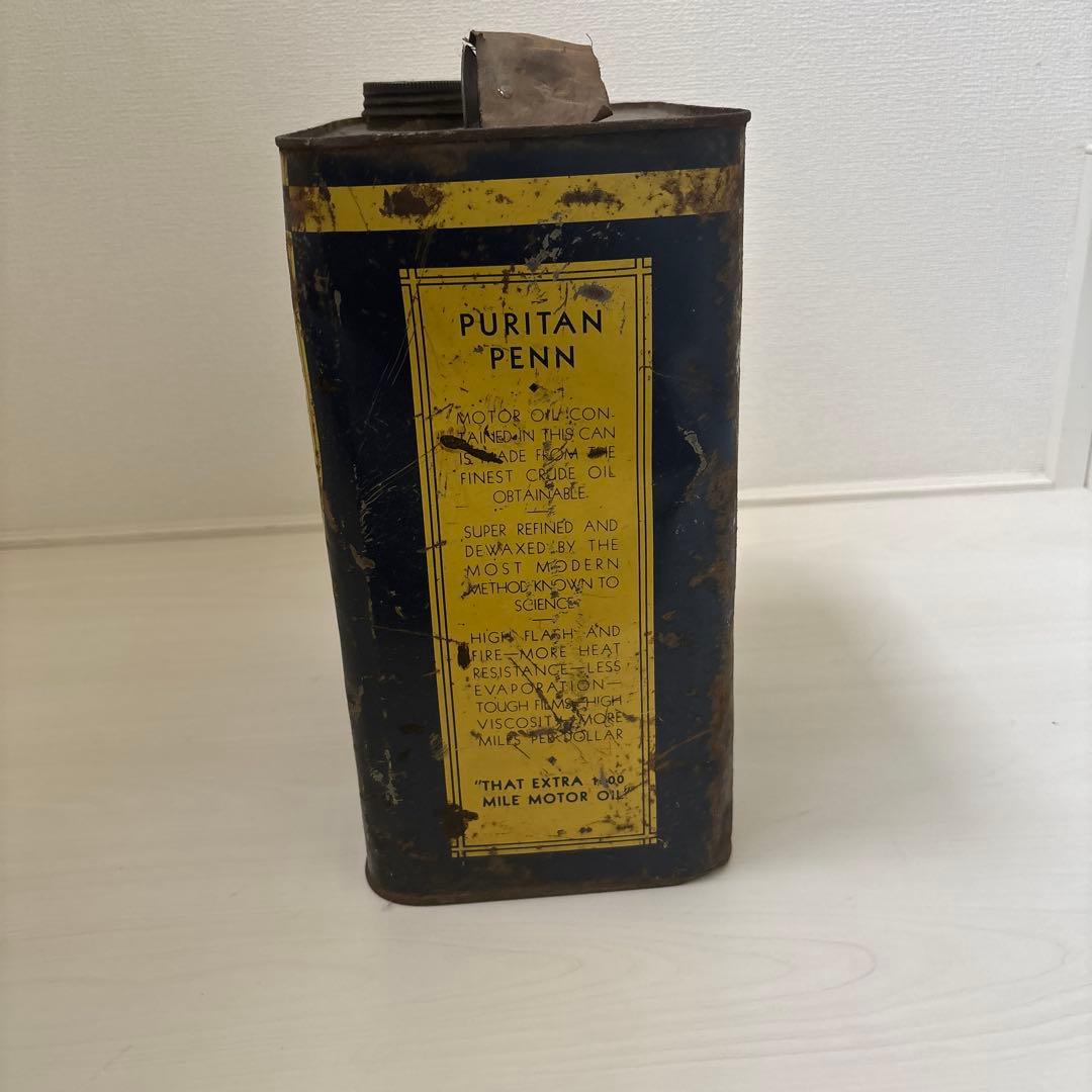 希少ビッグサイズ　VINTAGE PURITAN PENN オイル缶アンティーク