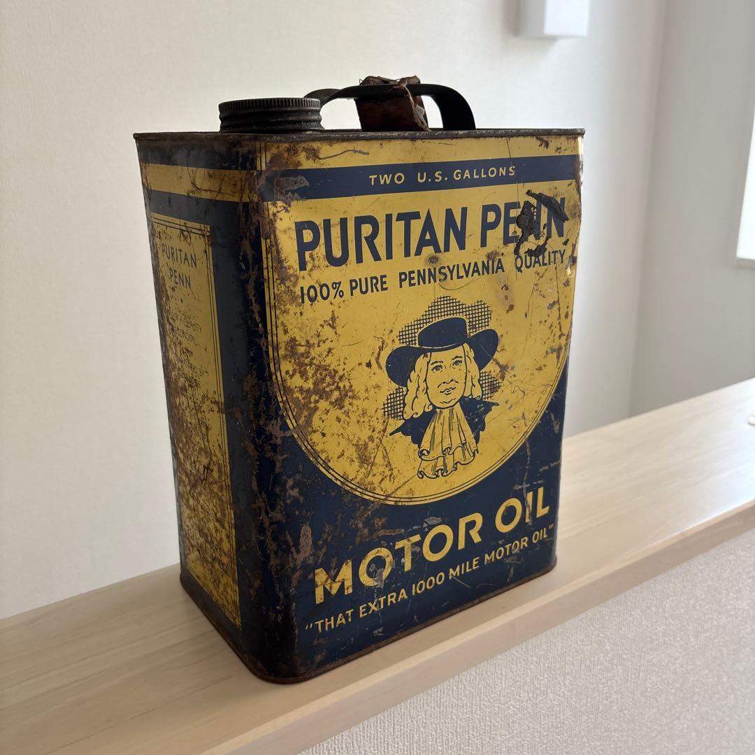希少ビッグサイズ　VINTAGE PURITAN PENN オイル缶アンティーク