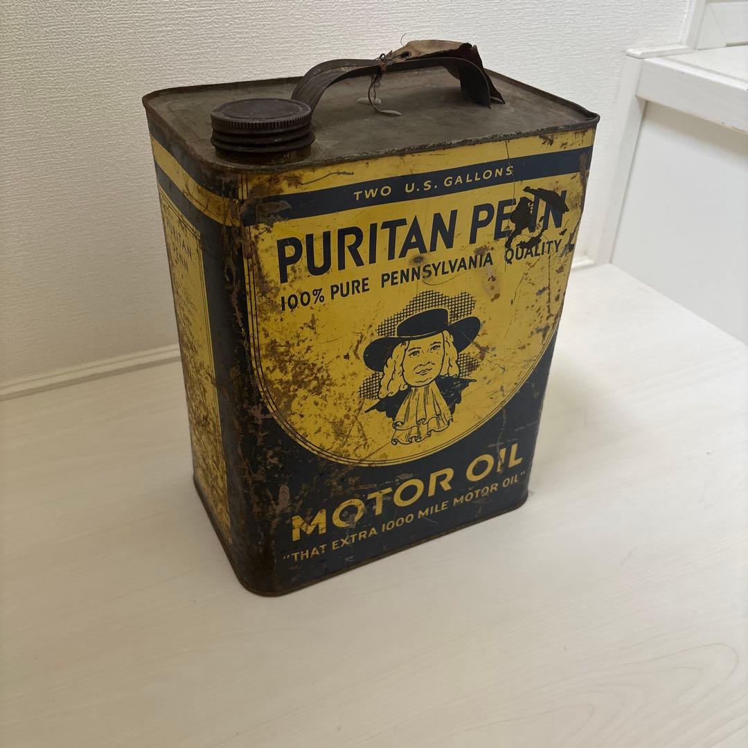 希少ビッグサイズ　VINTAGE PURITAN PENN オイル缶アンティーク