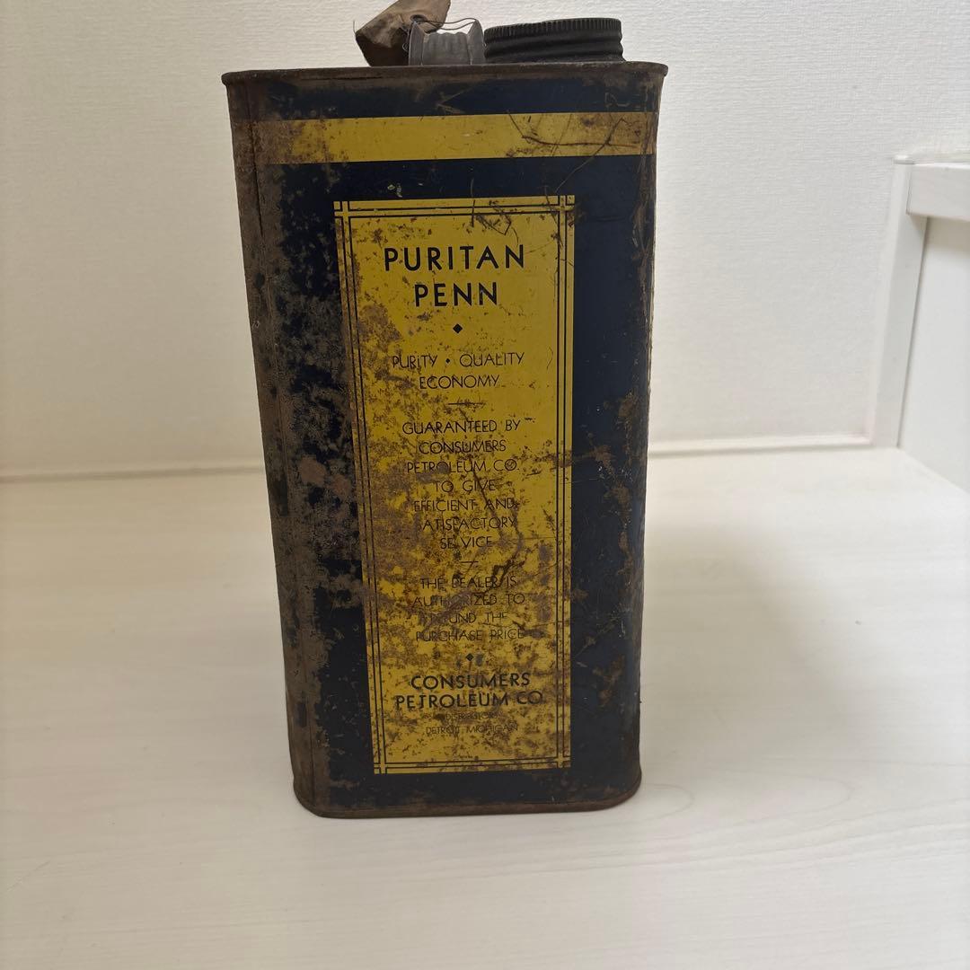 希少ビッグサイズ　VINTAGE PURITAN PENN オイル缶アンティーク