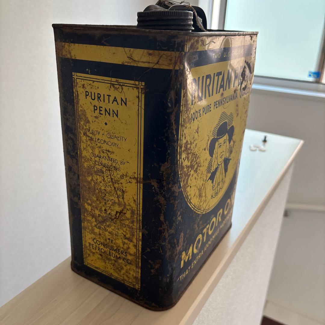 希少ビッグサイズ　VINTAGE PURITAN PENN オイル缶アンティーク