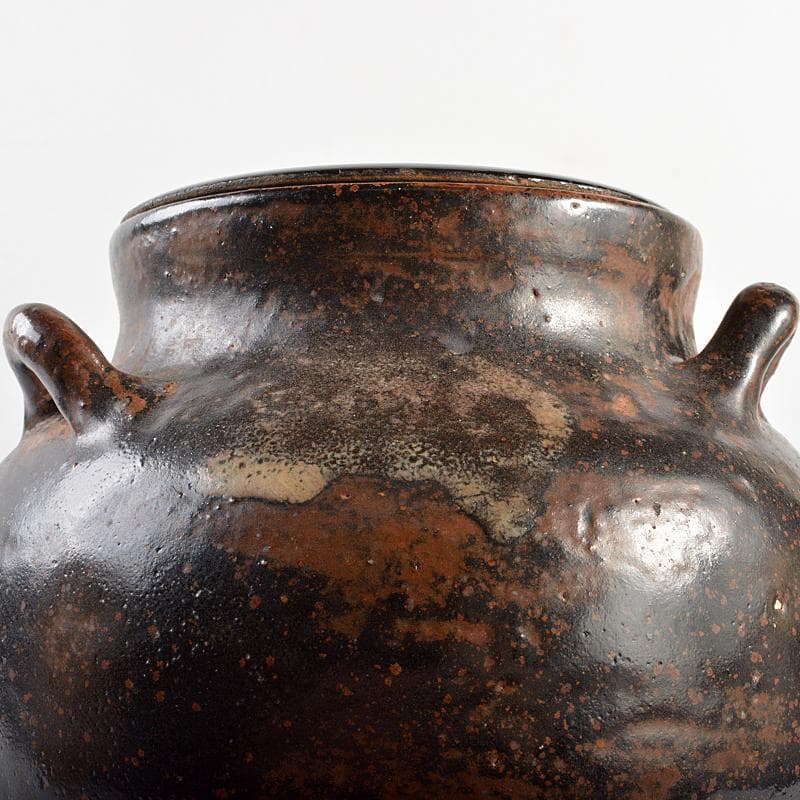 茶道具 古瀬戸 祖母懐 三耳壷 水指 紫野 小林太玄極め箱 M R5998B