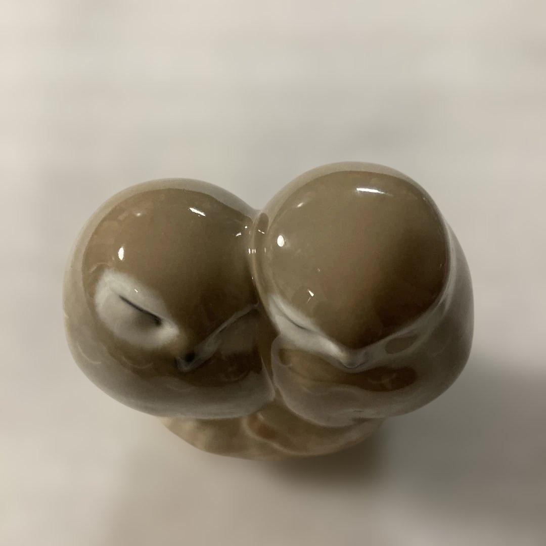   フィギュリン★ペアフクロウ★美品