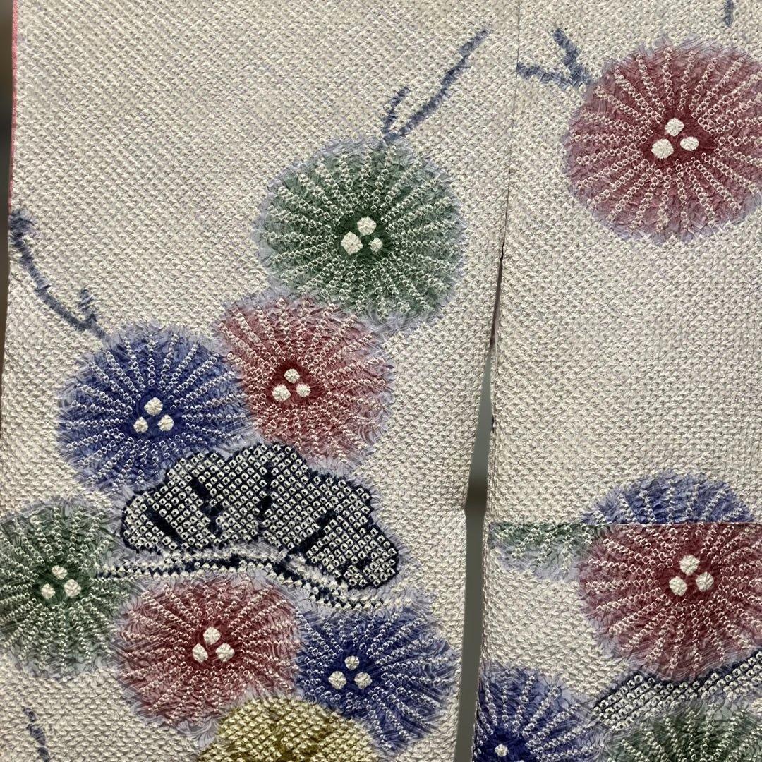 藤娘きぬたや　正絹　四つ身着物