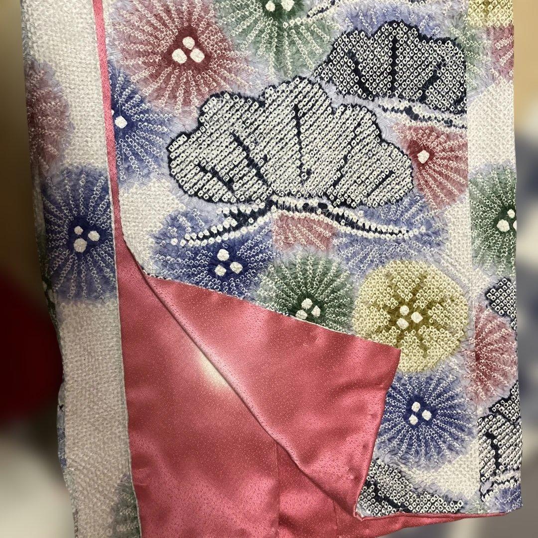 藤娘きぬたや　正絹　四つ身着物