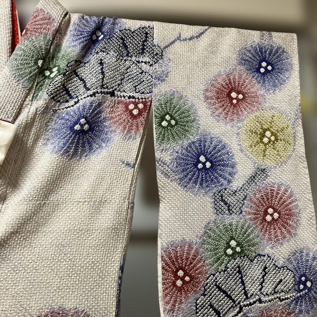 藤娘きぬたや　正絹　四つ身着物