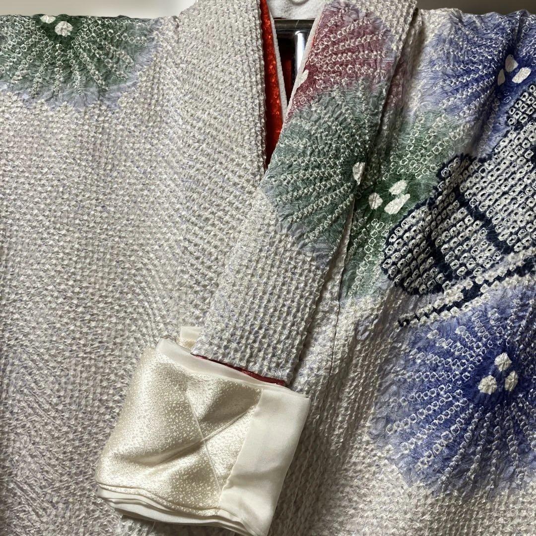 藤娘きぬたや　正絹　四つ身着物