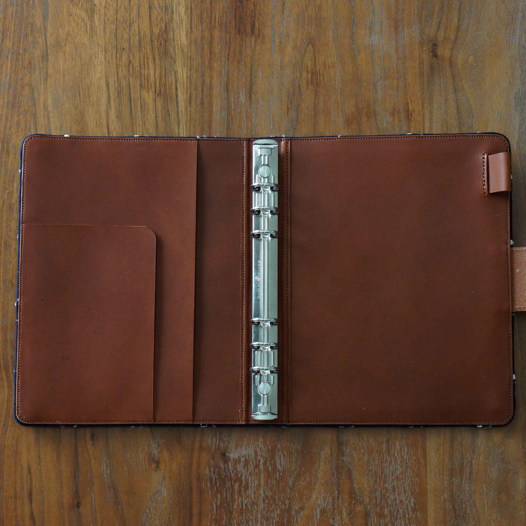 ミナペルホネン　タンバリンdopブラック　A5 6穴システム手帳