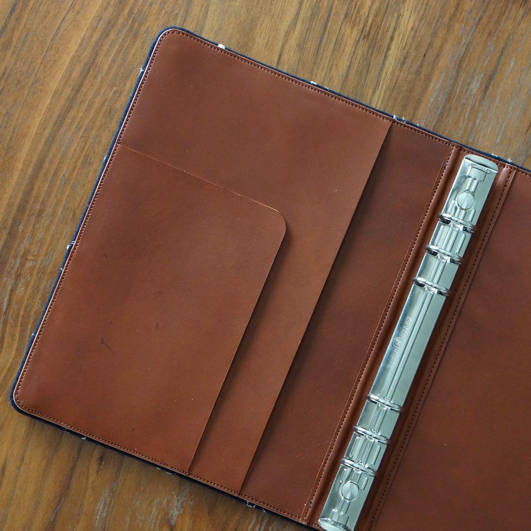 ミナペルホネン　タンバリンdopブラック　A5 6穴システム手帳