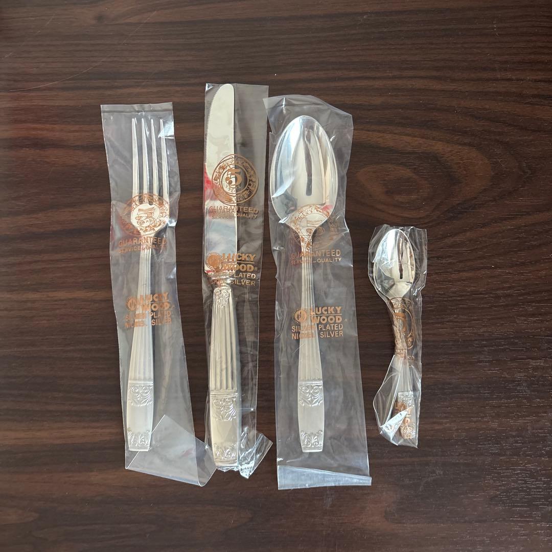 【未使用】ラッキーウッド　ロッキンガム　カトラリーセット　24P