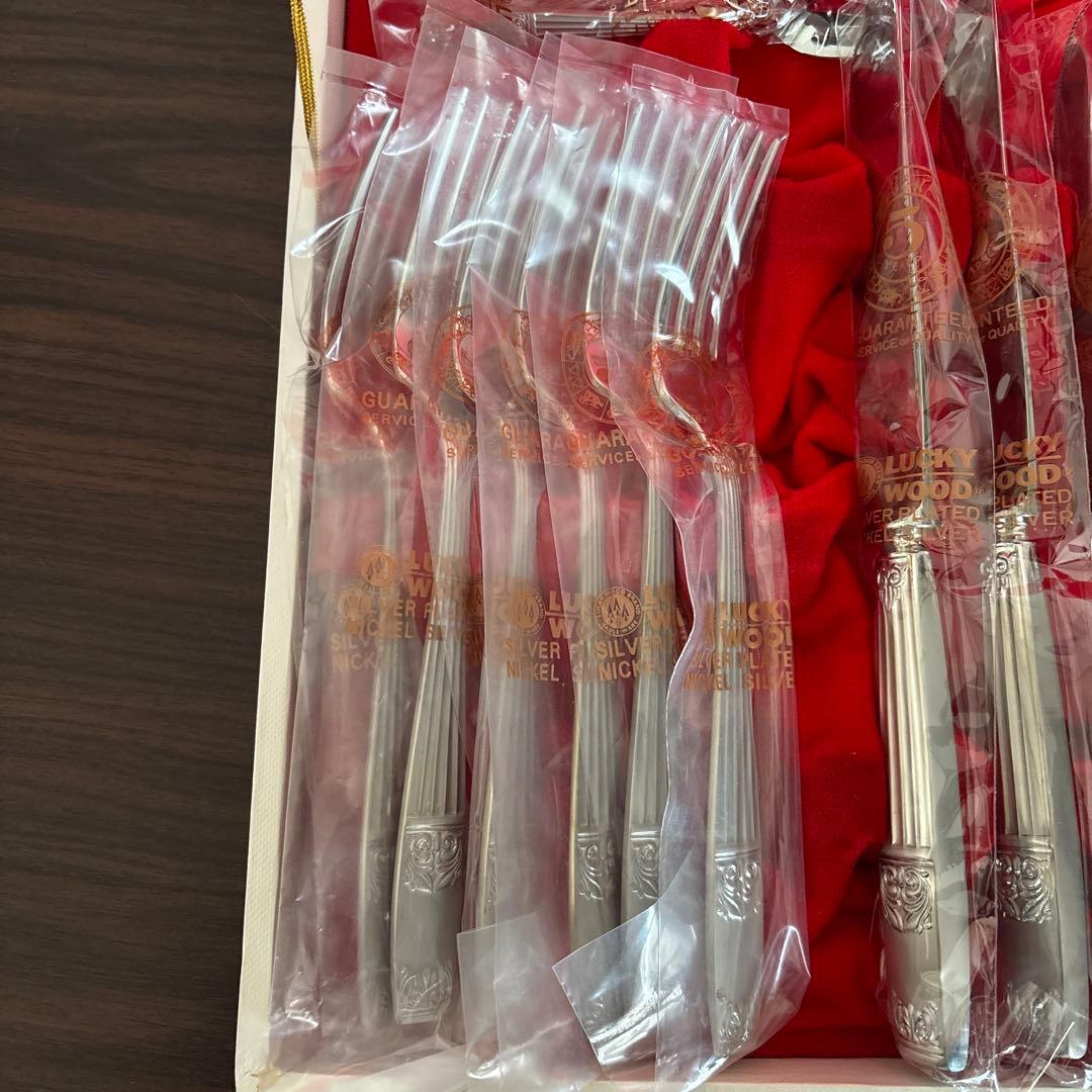 【未使用】ラッキーウッド　ロッキンガム　カトラリーセット　24P