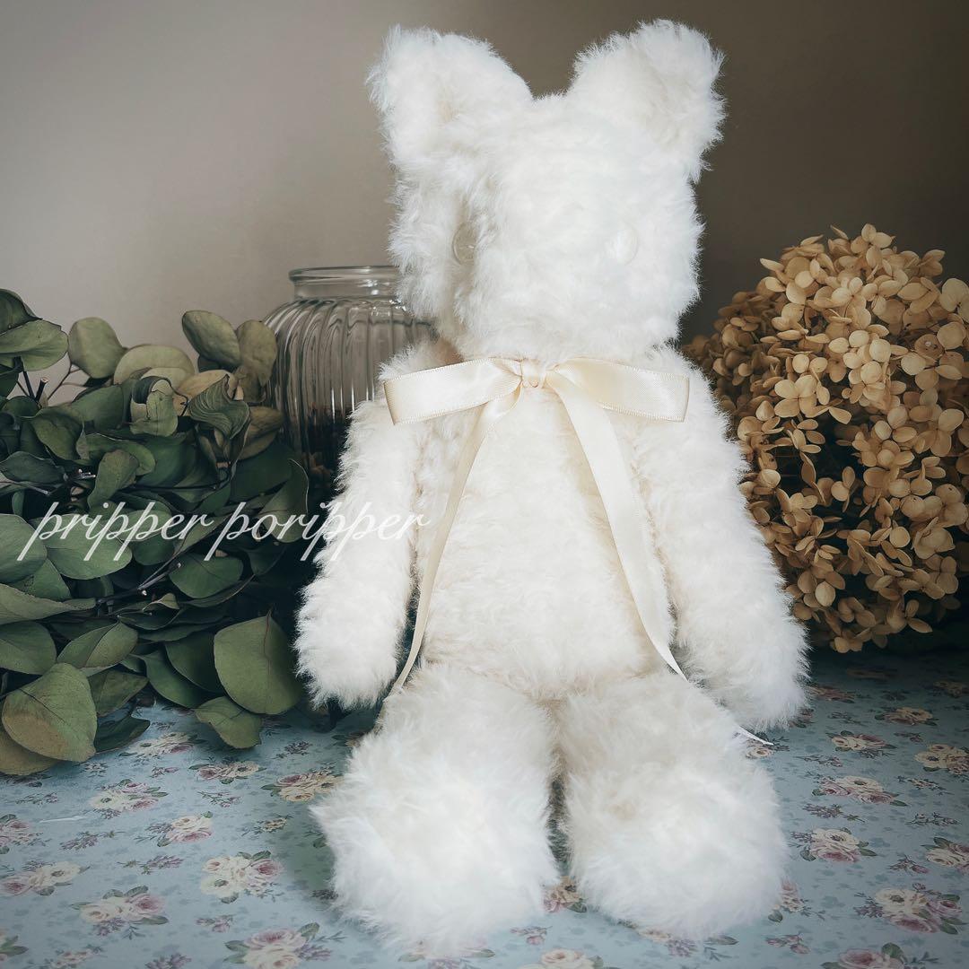 sample しろねこのあみぐるみ　ふわふわ　猫　ぬいぐるみ　白猫