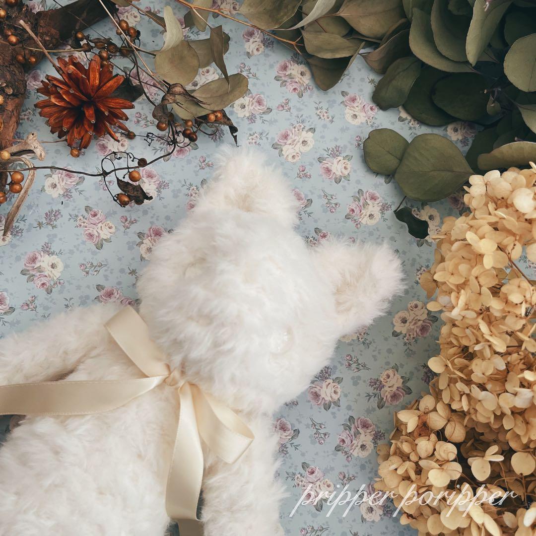 sample しろねこのあみぐるみ　ふわふわ　猫　ぬいぐるみ　白猫