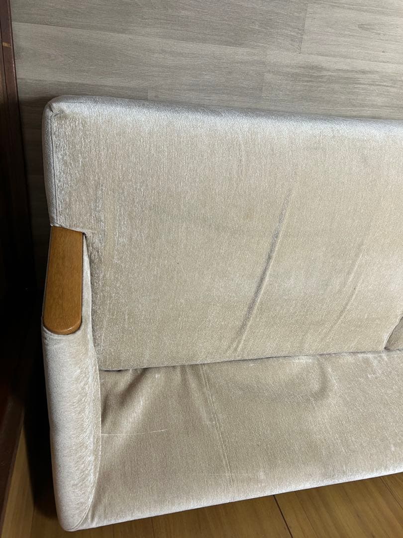 カリモク　3人掛けソファ　家具　高級感　アンティーク　スウェード　希少　2人掛け