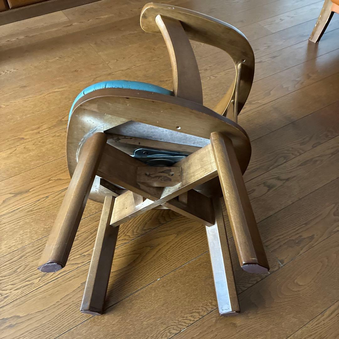 木製ダイニングチェア(回転可能)1脚