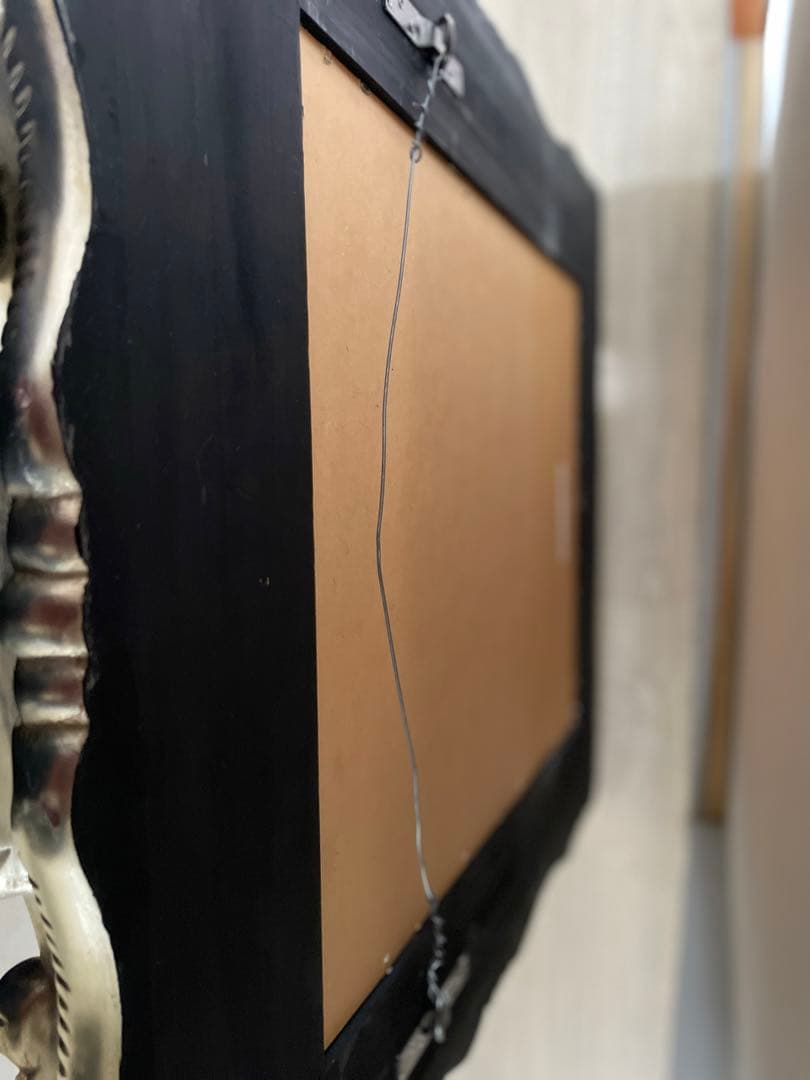 壁掛け　大型　ミラー　アンティーク　ロココ調　シャビーシック