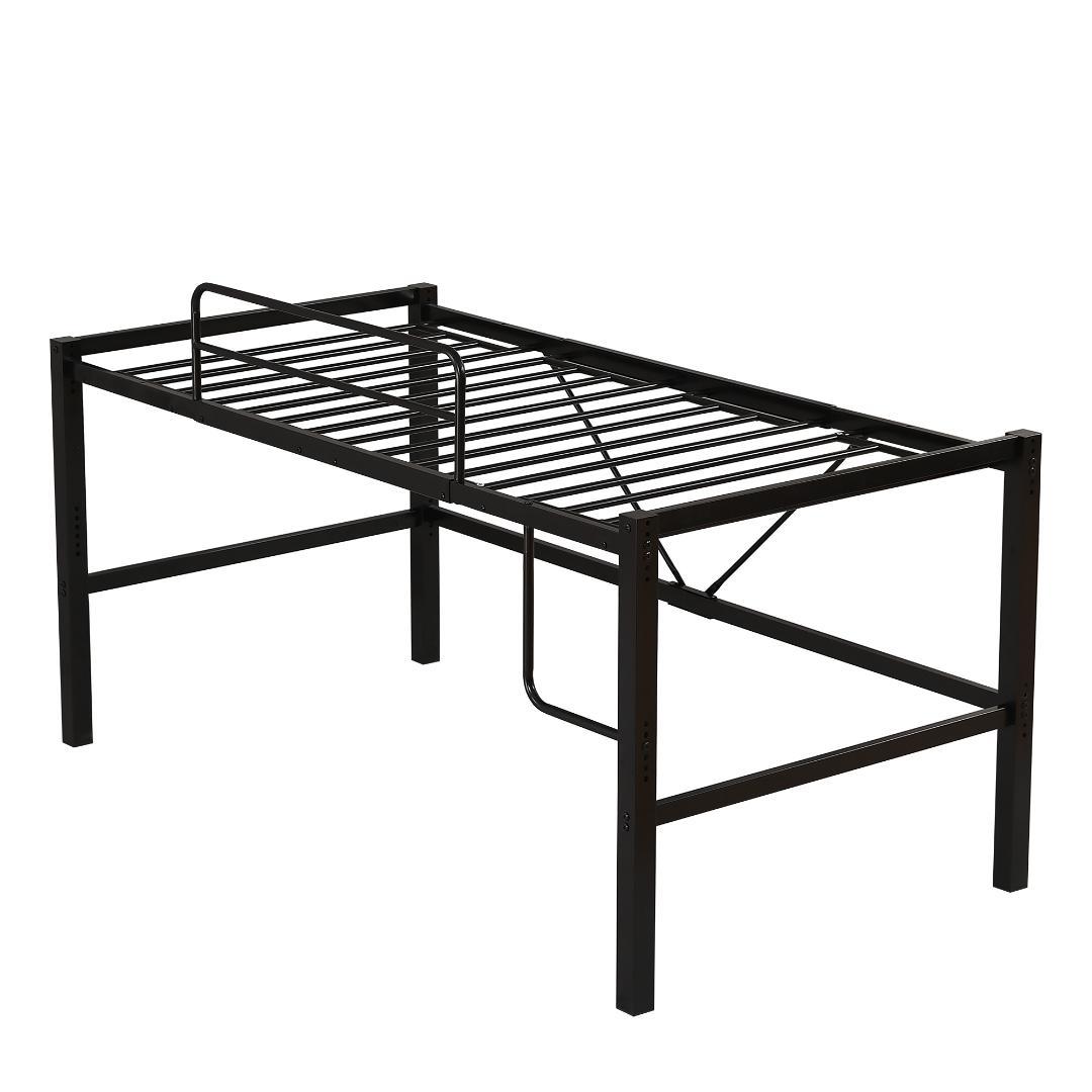 ロータイプ・ロフトベッド【セミダブル】　高さ90cm　一人暮らし　BLACK