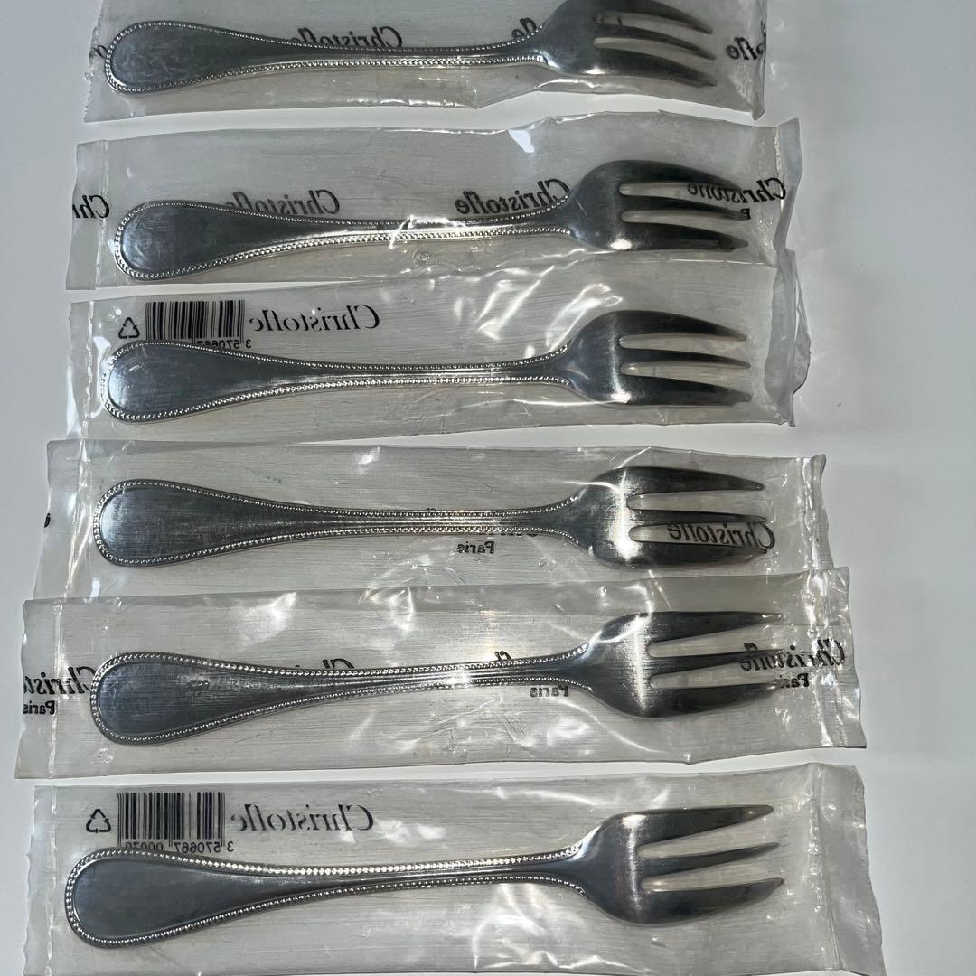 新品 Christofle クリストフルフォーク 6本セット バールシリーズ