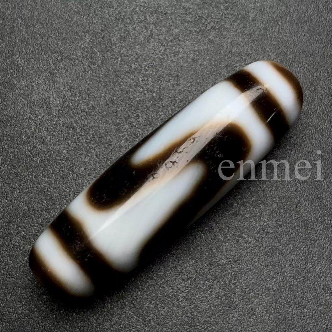 中国古美術・チベット天珠・蔵区回流老料・虎牙天珠・希少護符・魔除け・吉祥開運