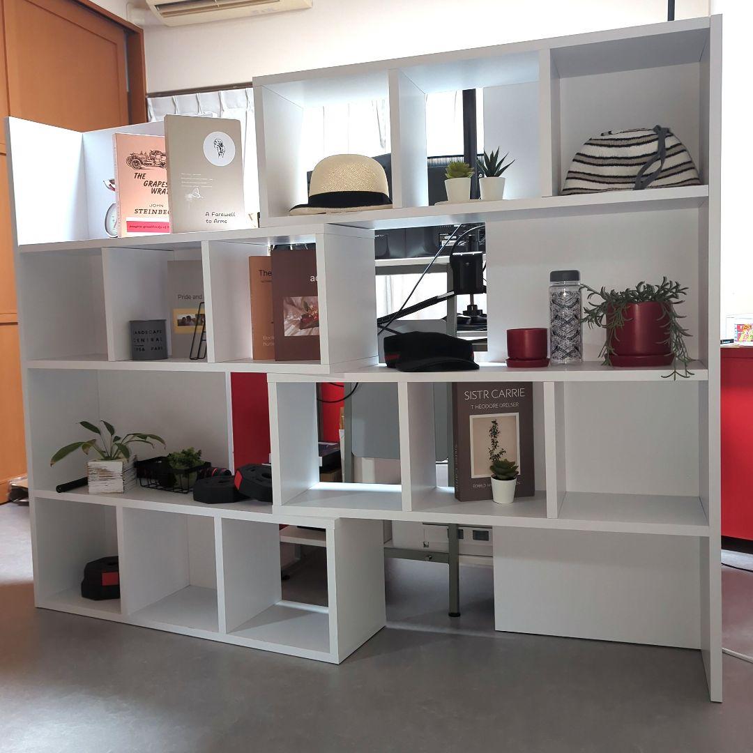 こ*け様 arne アーネ オープンラック ホワイト4段×3列 白 フリーラック