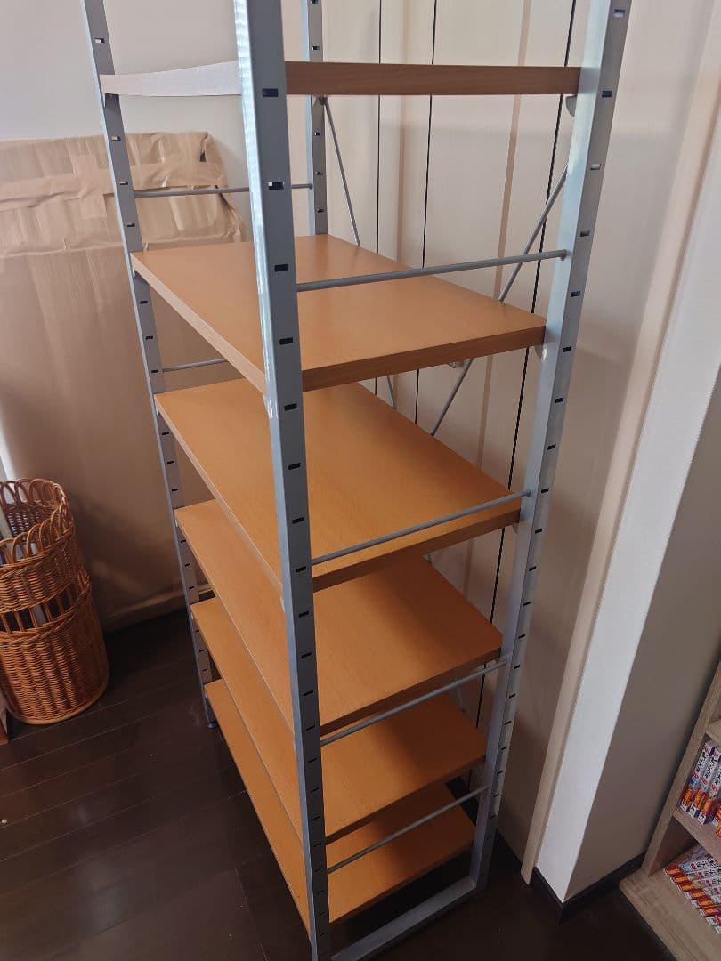 メタルフレーム製オープンシェルフ 6段