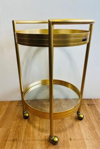 J【中古】ニチエス【アルミンチェア】キッチンサービングカート 2段式 ワゴン