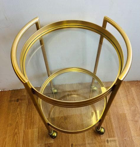 J【中古】ニチエス【アルミンチェア】キッチンサービングカート 2段式 ワゴン